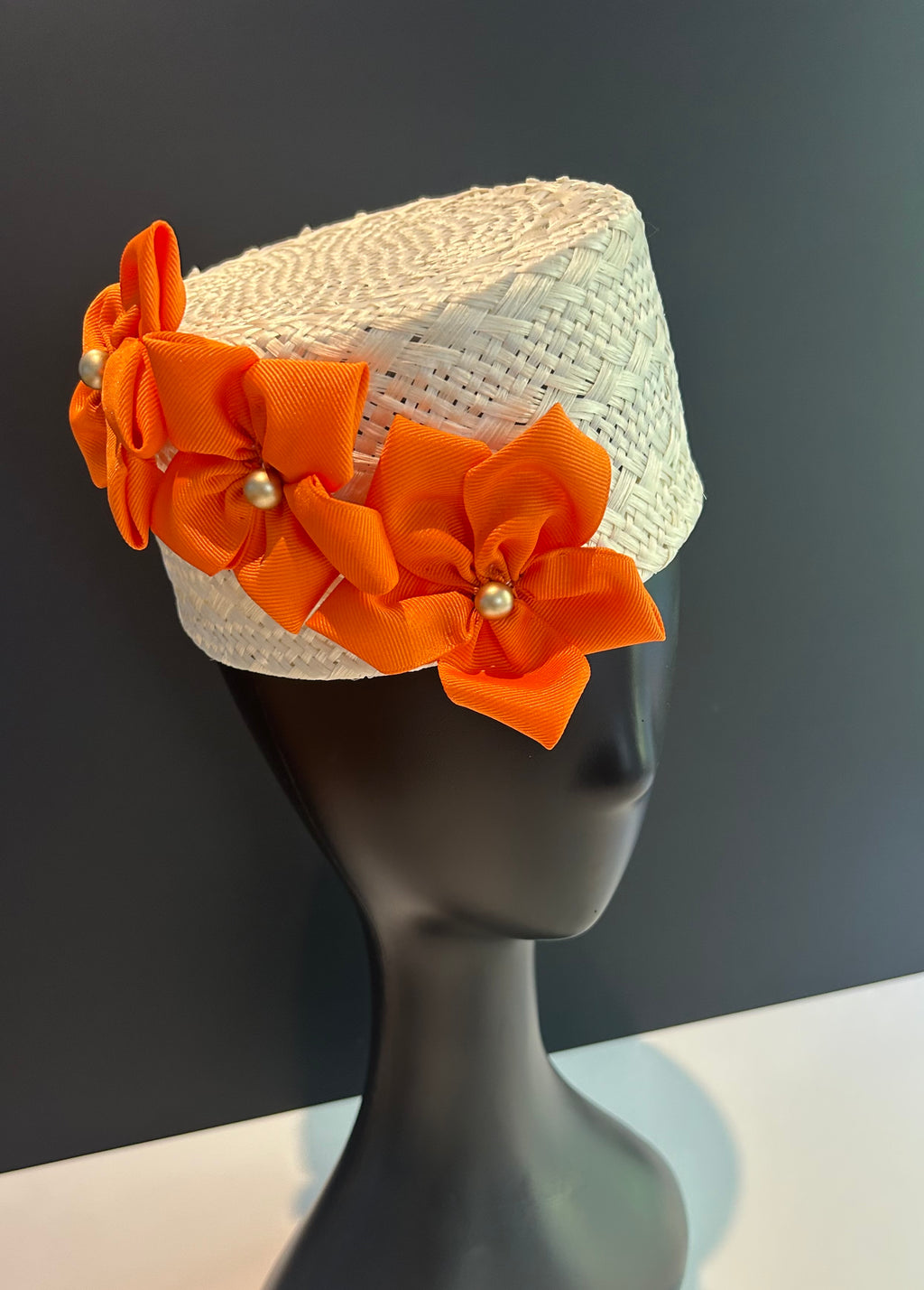 Orange floral Fez